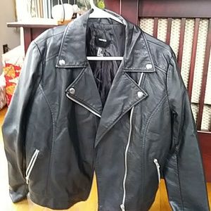 Faux Leather Moto Jacket